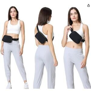 Fanny Pack, Crossbody Bag, Belt Bag with Adjustable Strap- Black